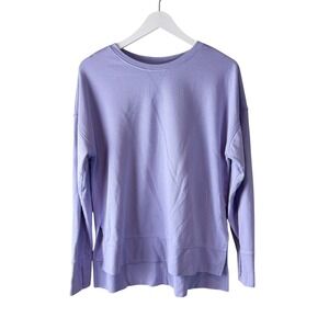 Sweaty Betty After Class Lavender Long Sleeve‎ Crop Sweatshirt Crewneck Size S